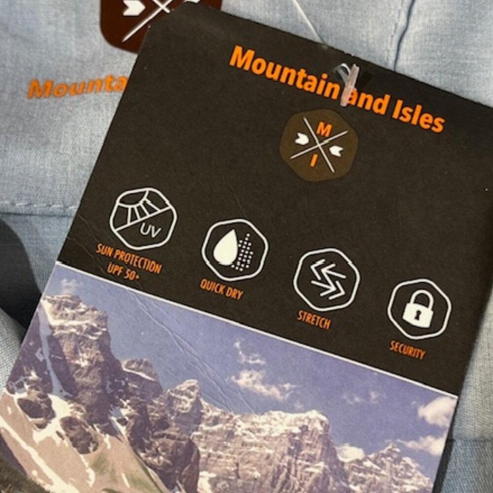 NWT Mountain and Isles Mens button-down shirt, UPF 50+ Protect, Quick Dry, 2XL - Picture 9 of 9